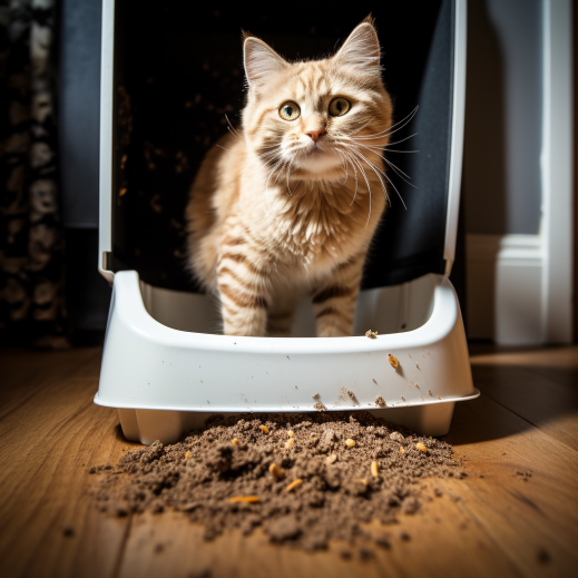 cat digging in cat litter box automaticcatlitterboxes.com